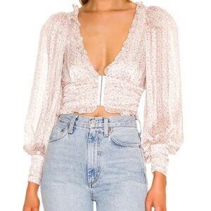 For Love and Lemons Natalie Crop Top NWT